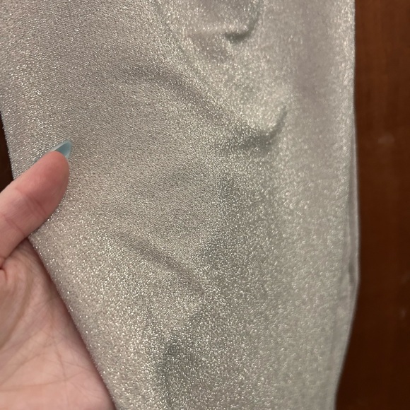 Satin Champagne Slip Maxi Dress with Side Slit - Picture 3 of 4